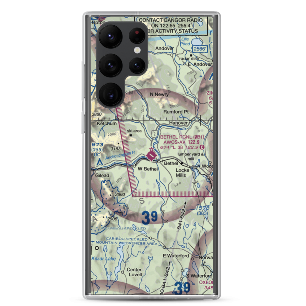 Bethel Regional Airport (0B1) VFR Sectional Samsung Case Samsung Galaxy S22 Ultra model shown