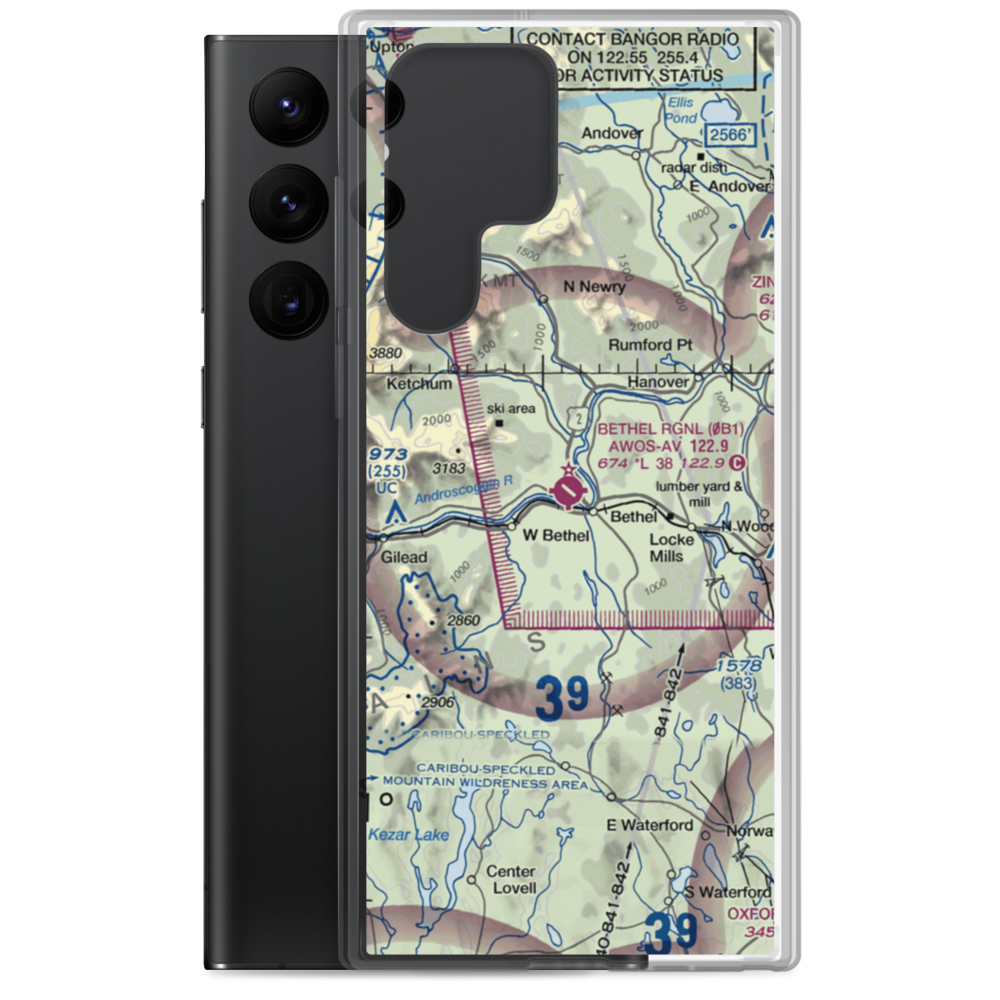 Bethel Regional Airport (0B1) VFR Sectional Samsung Case Samsung Galaxy S22 Ultra model shown