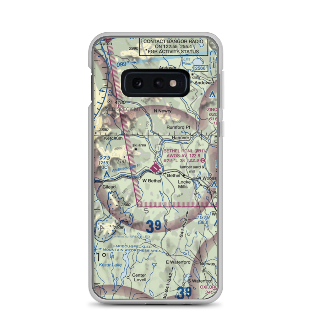 Bethel Regional Airport (0B1) VFR Sectional Samsung Case Samsung Galaxy S10e model shown
