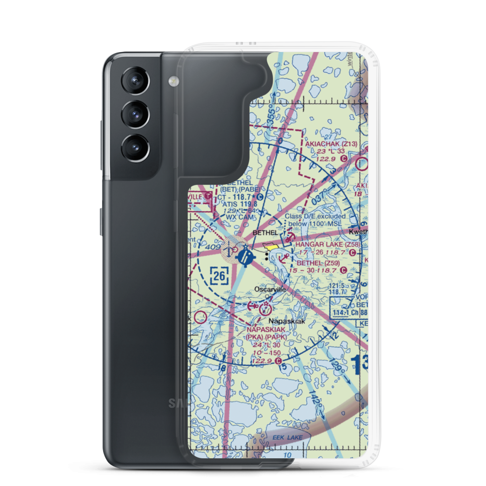 Bethel Seaplane Base (Z59) VFR Sectional Samsung Case Samsung Galaxy S21 model shown