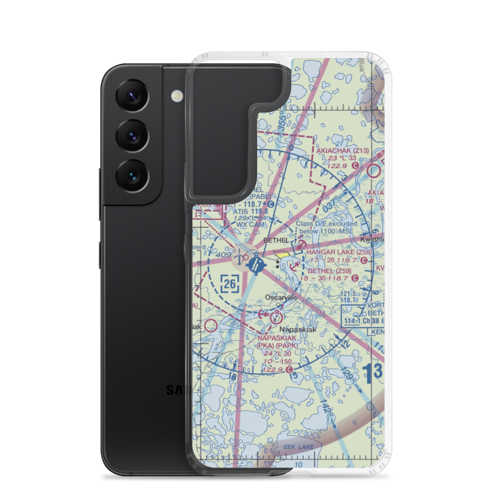 Bethel Seaplane Base (Z59) VFR Sectional Samsung Case Samsung Galaxy S22 model shown
