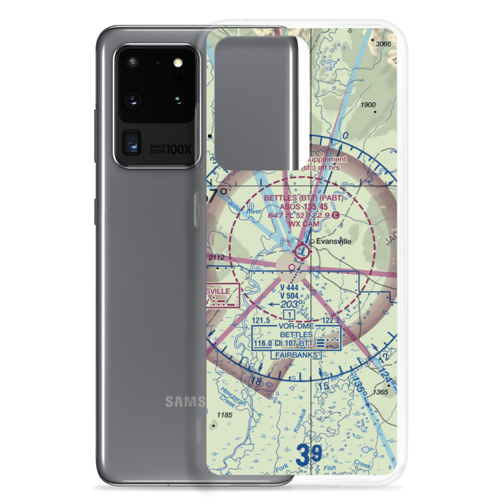 Bettles Airport (BTT) VFR Sectional Samsung Case Samsung Galaxy S20 Ultra model shown