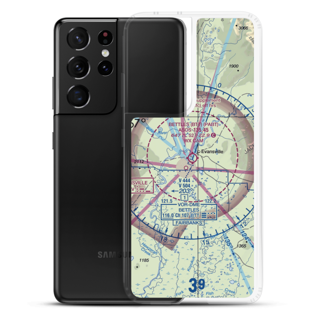 Bettles Airport (BTT) VFR Sectional Samsung Case Samsung Galaxy S21 Ultra model shown