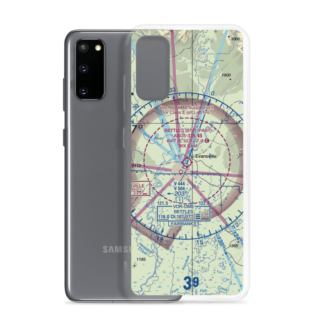 Bettles Airport (BTT) VFR Sectional Samsung Case Samsung Galaxy S20 model shown
