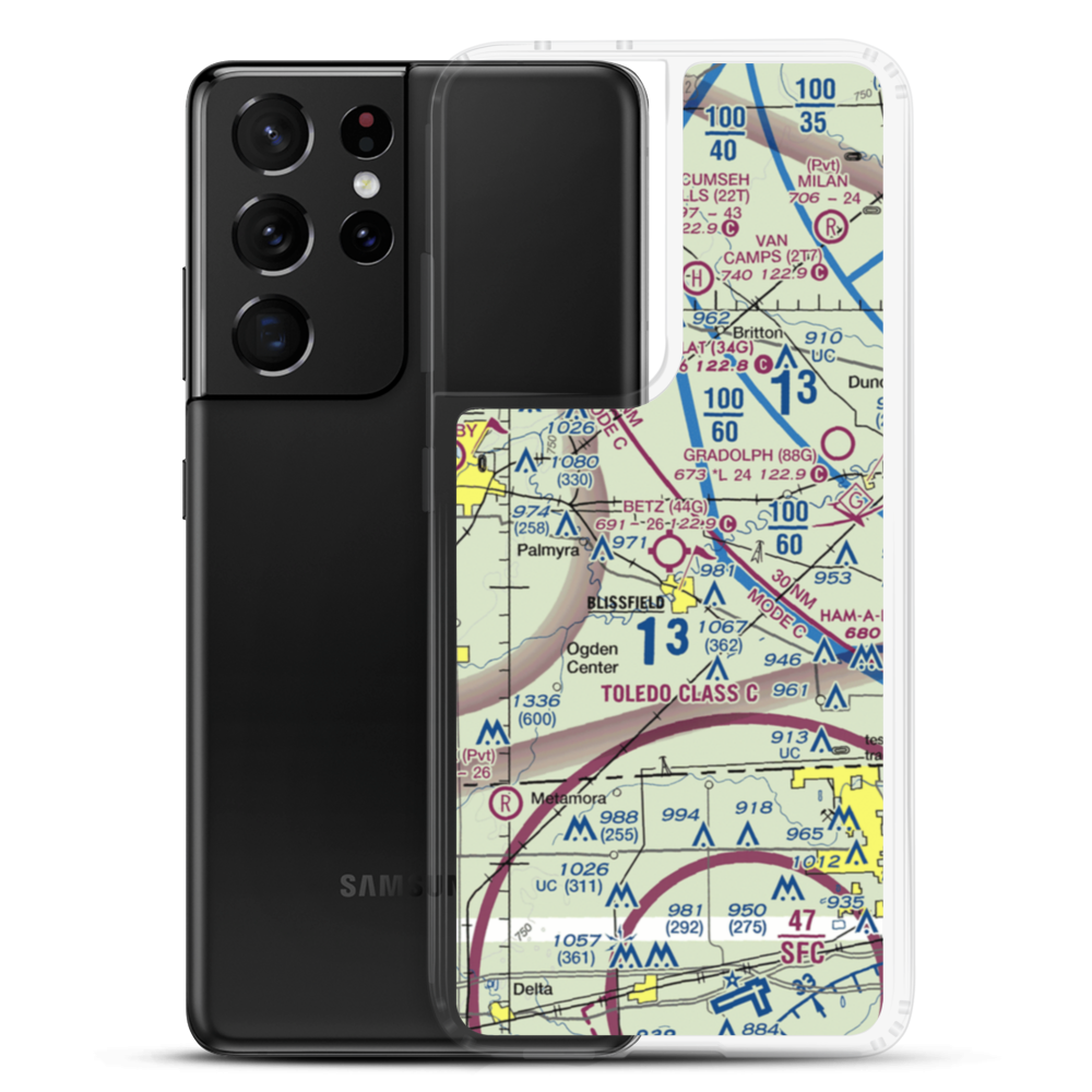 Betz Airport (44G) VFR Sectional Samsung Case Samsung Galaxy S21 Ultra model shown