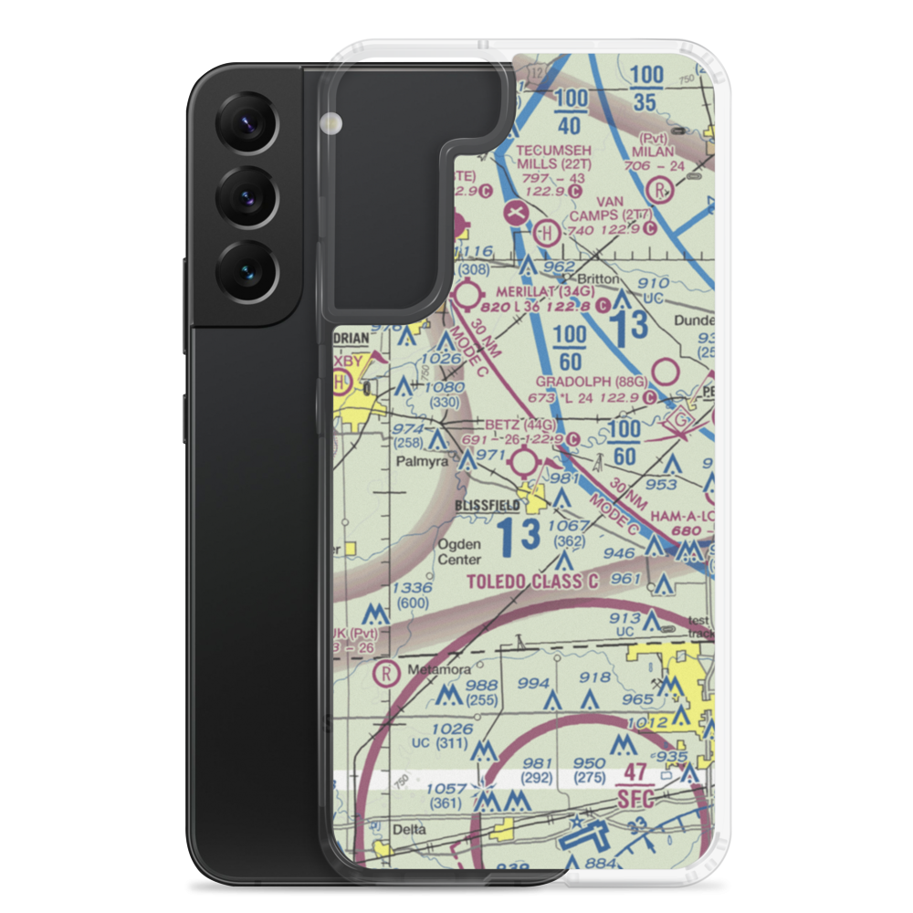 Betz Airport (44G) VFR Sectional Samsung Case Samsung Galaxy S22 Plus model shown