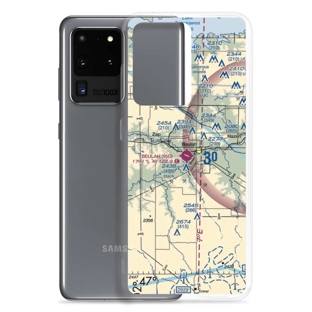 Beulah Airport (95D) VFR Sectional Samsung Case Samsung Galaxy S20 Ultra model shown
