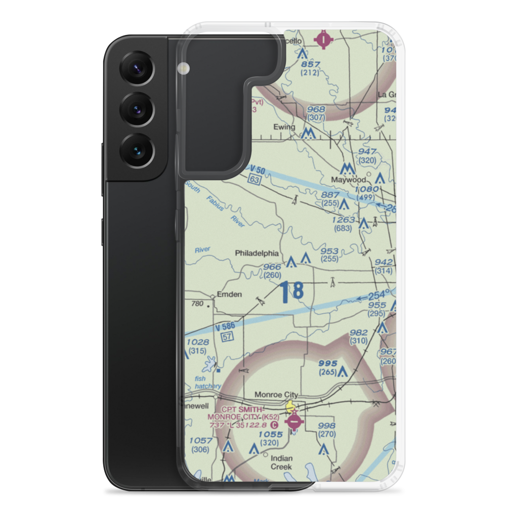 Bevill Airport (7MO2) VFR Sectional Samsung Case Samsung Galaxy S22 Plus model shown