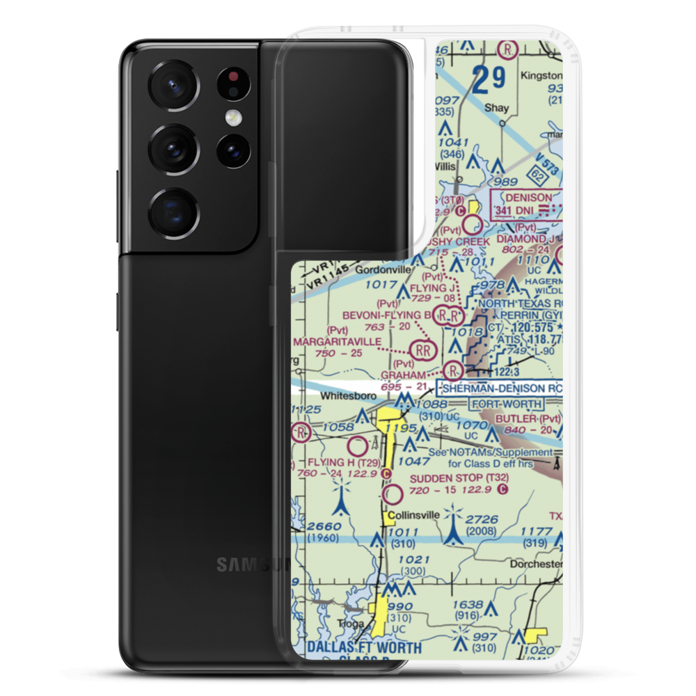 Bevoni-Flying B Airport (36TX) VFR Sectional Samsung Case Samsung Galaxy S21 Ultra model shown