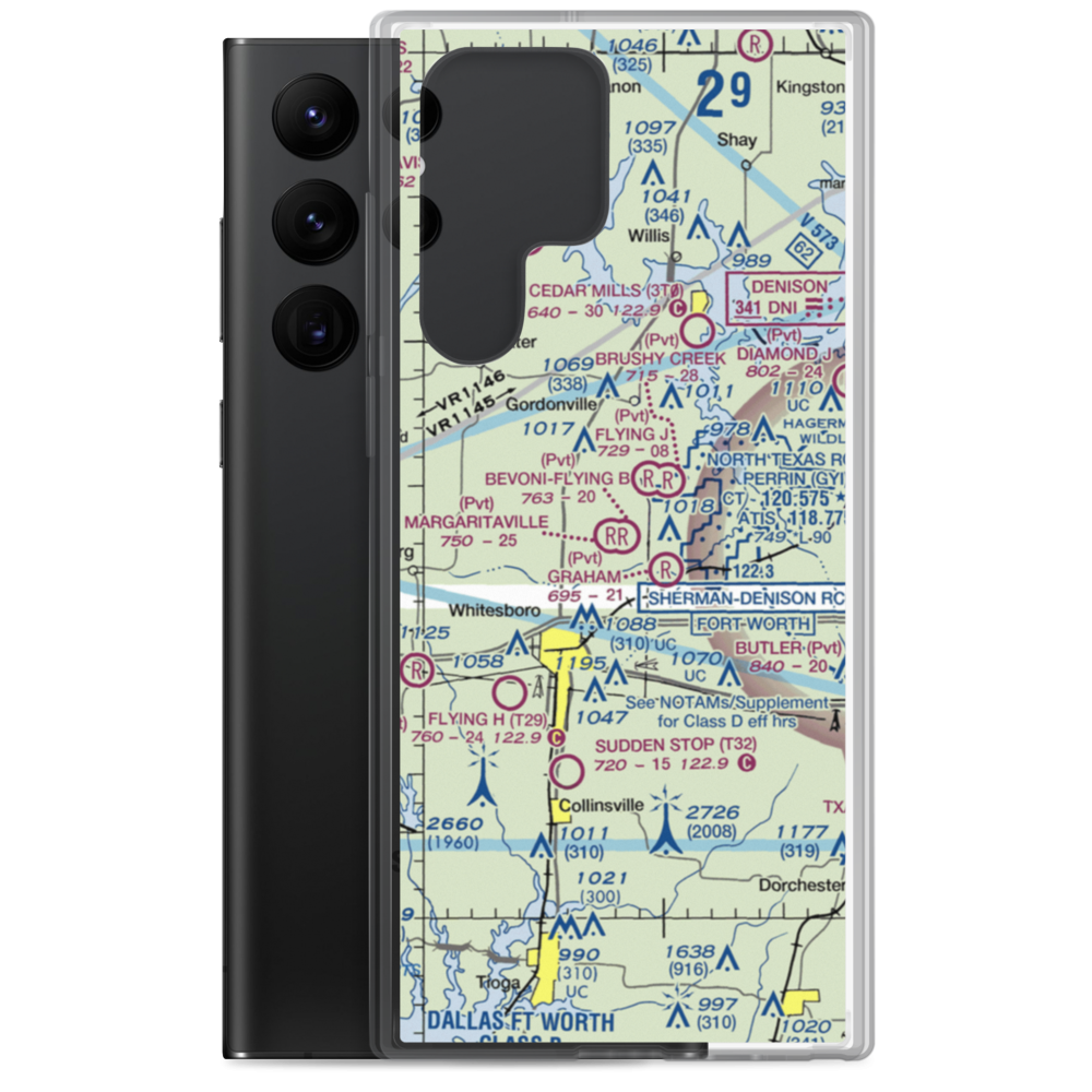 Bevoni-Flying B Airport (36TX) VFR Sectional Samsung Case Samsung Galaxy S22 Ultra model shown