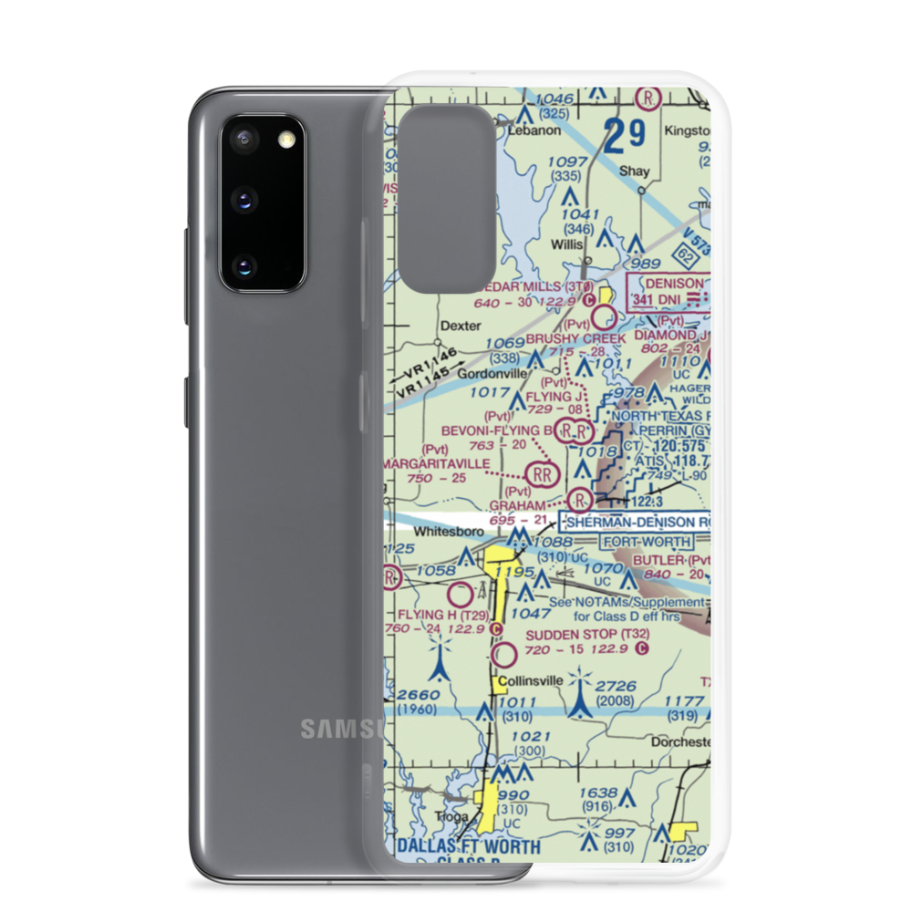 Bevoni-Flying B Airport (36TX) VFR Sectional Samsung Case Samsung Galaxy S20 model shown