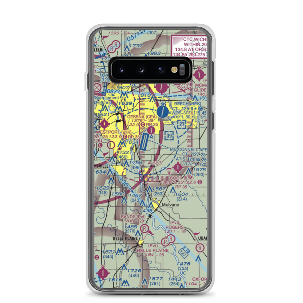 Beyer Farm Airport (06SN) VFR Sectional Samsung Case Samsung Galaxy S10 model shown
