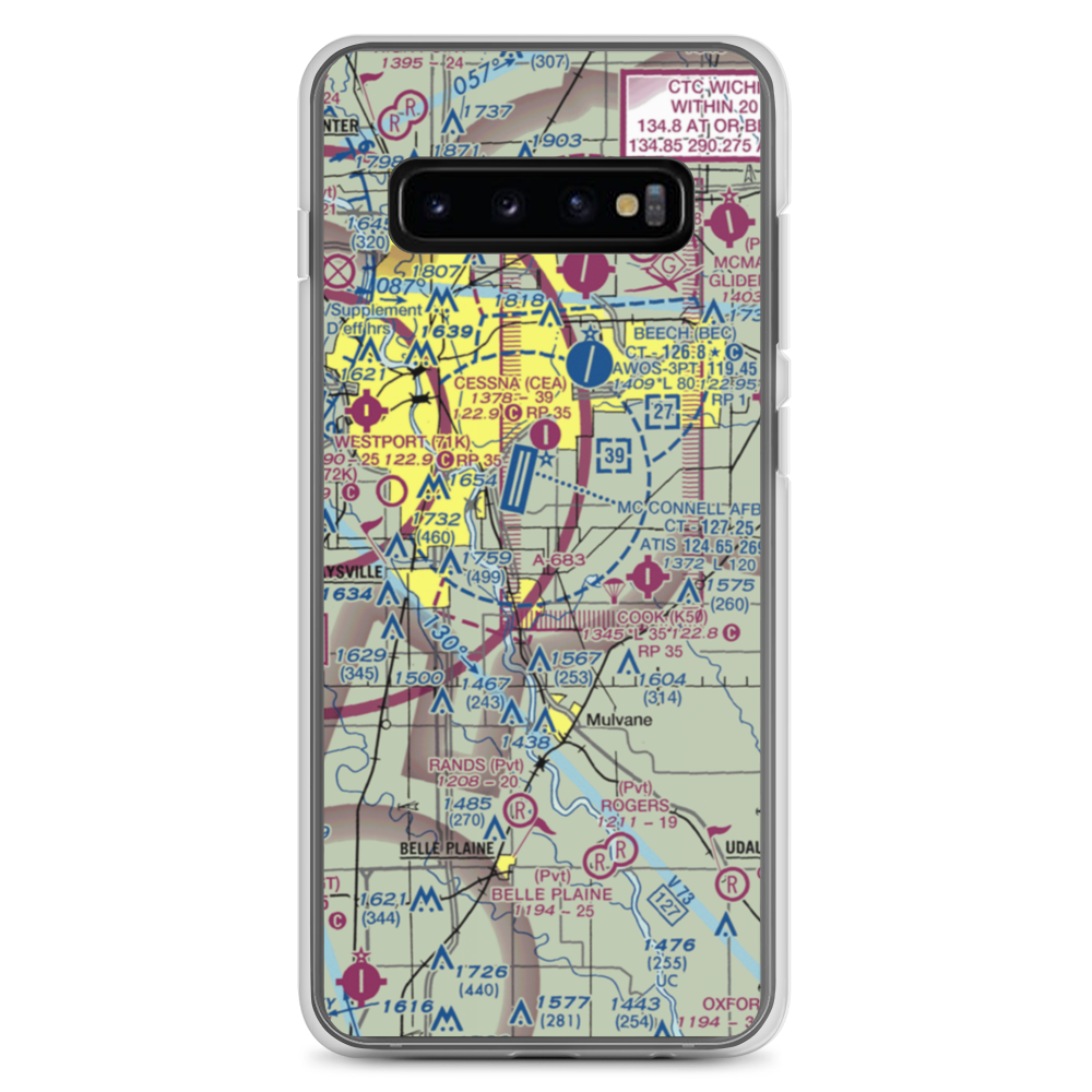 Beyer Farm Airport (06SN) VFR Sectional Samsung Case Samsung Galaxy S10+ model shown