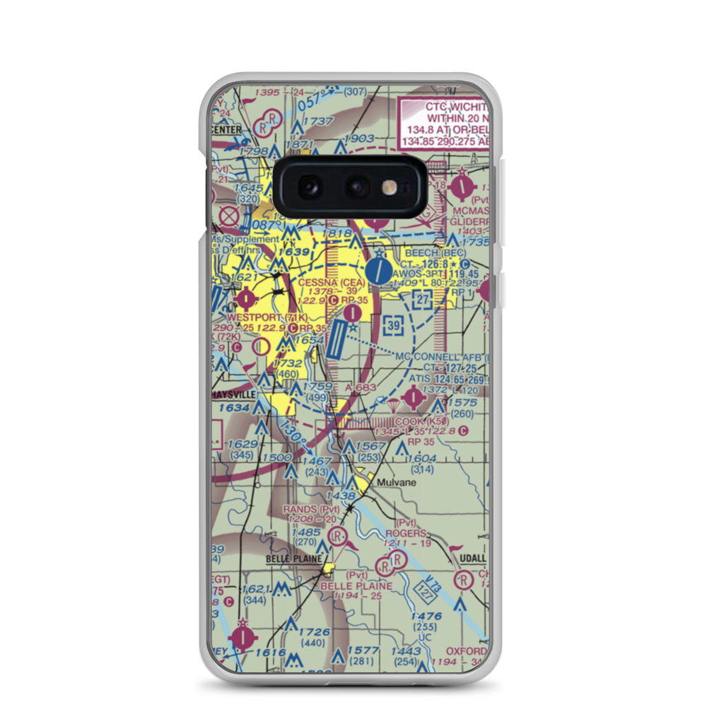 Beyer Farm Airport (06SN) VFR Sectional Samsung Case Samsung Galaxy S10e model shown