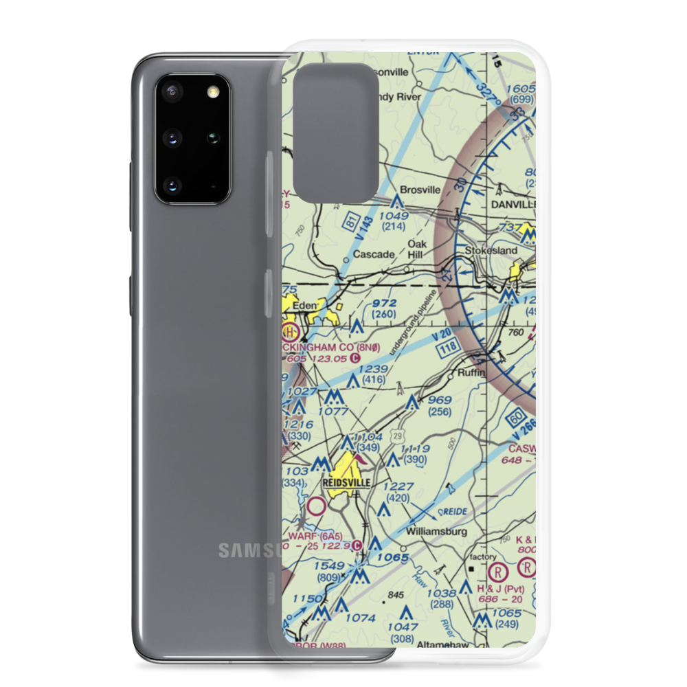 BHH Aviation Airport (38NC) VFR Sectional Samsung Case Samsung Galaxy S20 Plus model shown