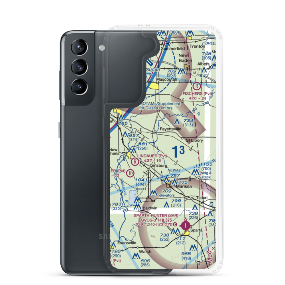 Bickel Airport (3LL6) VFR Sectional Samsung Case Samsung Galaxy S21 model shown