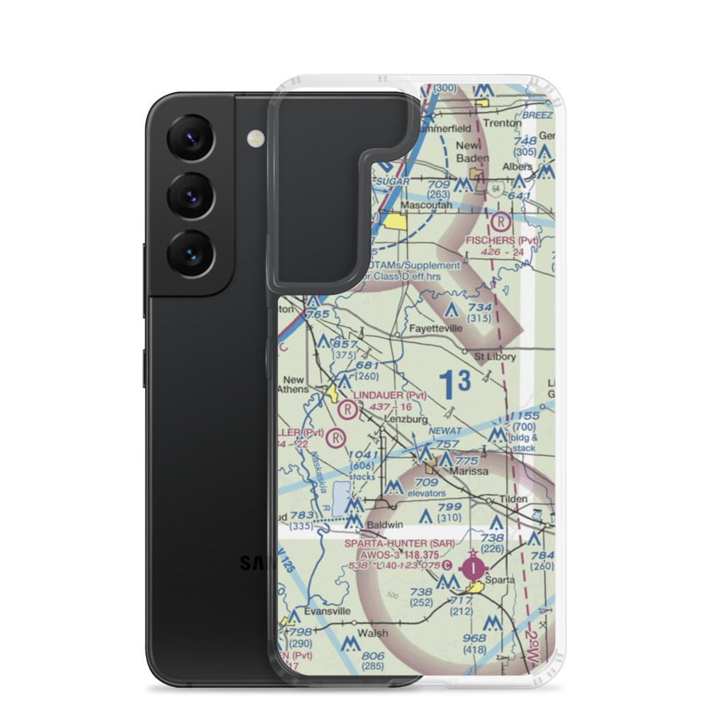 Bickel Airport (3LL6) VFR Sectional Samsung Case Samsung Galaxy S22 model shown