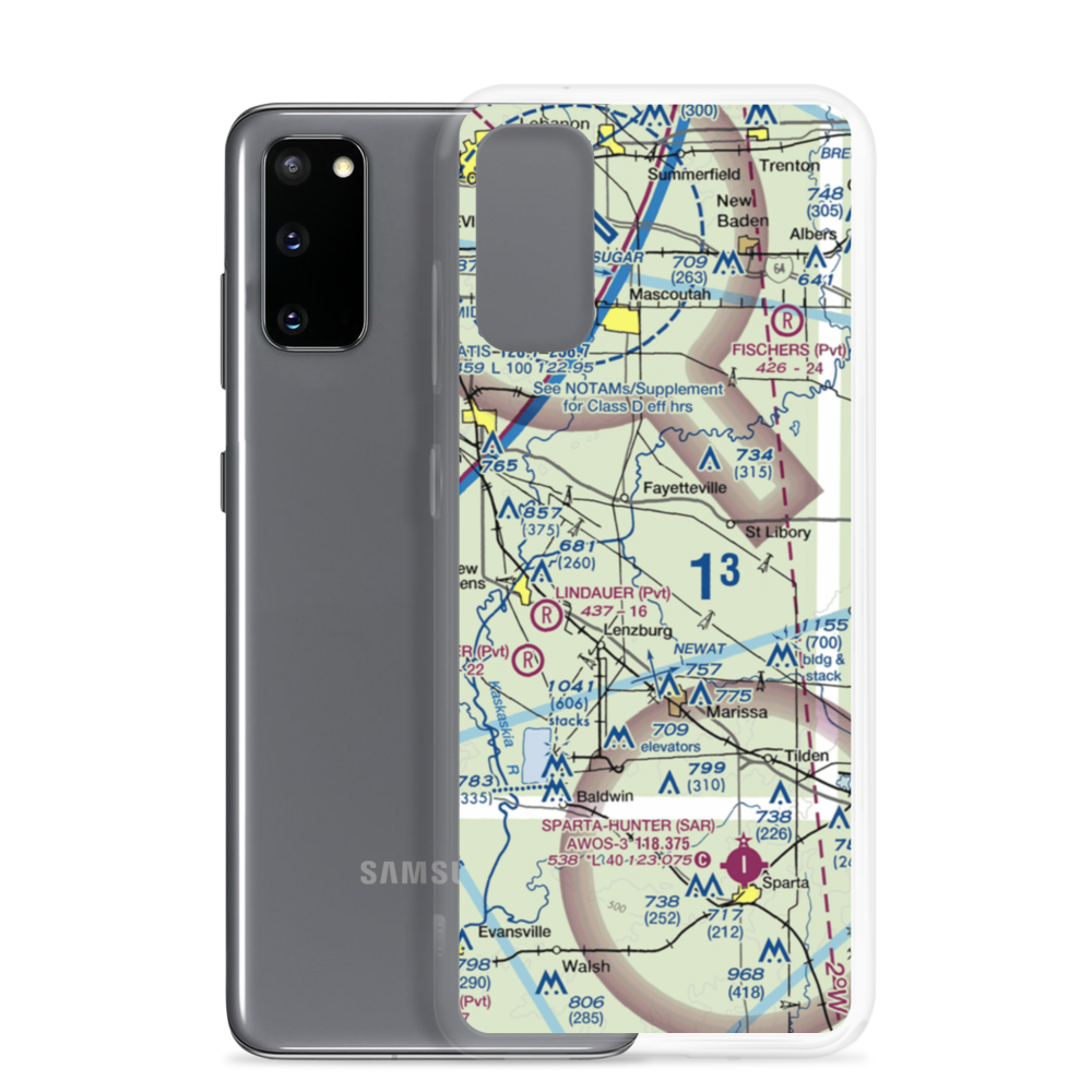 Bickel Airport (3LL6) VFR Sectional Samsung Case Samsung Galaxy S20 model shown