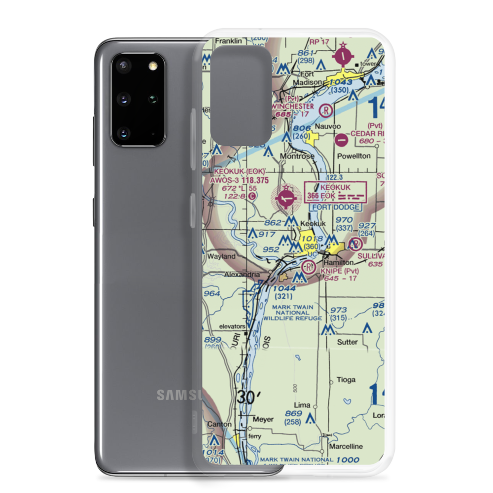 Bickel STOLport (IA59) VFR Sectional Samsung Case Samsung Galaxy S20 Plus model shown
