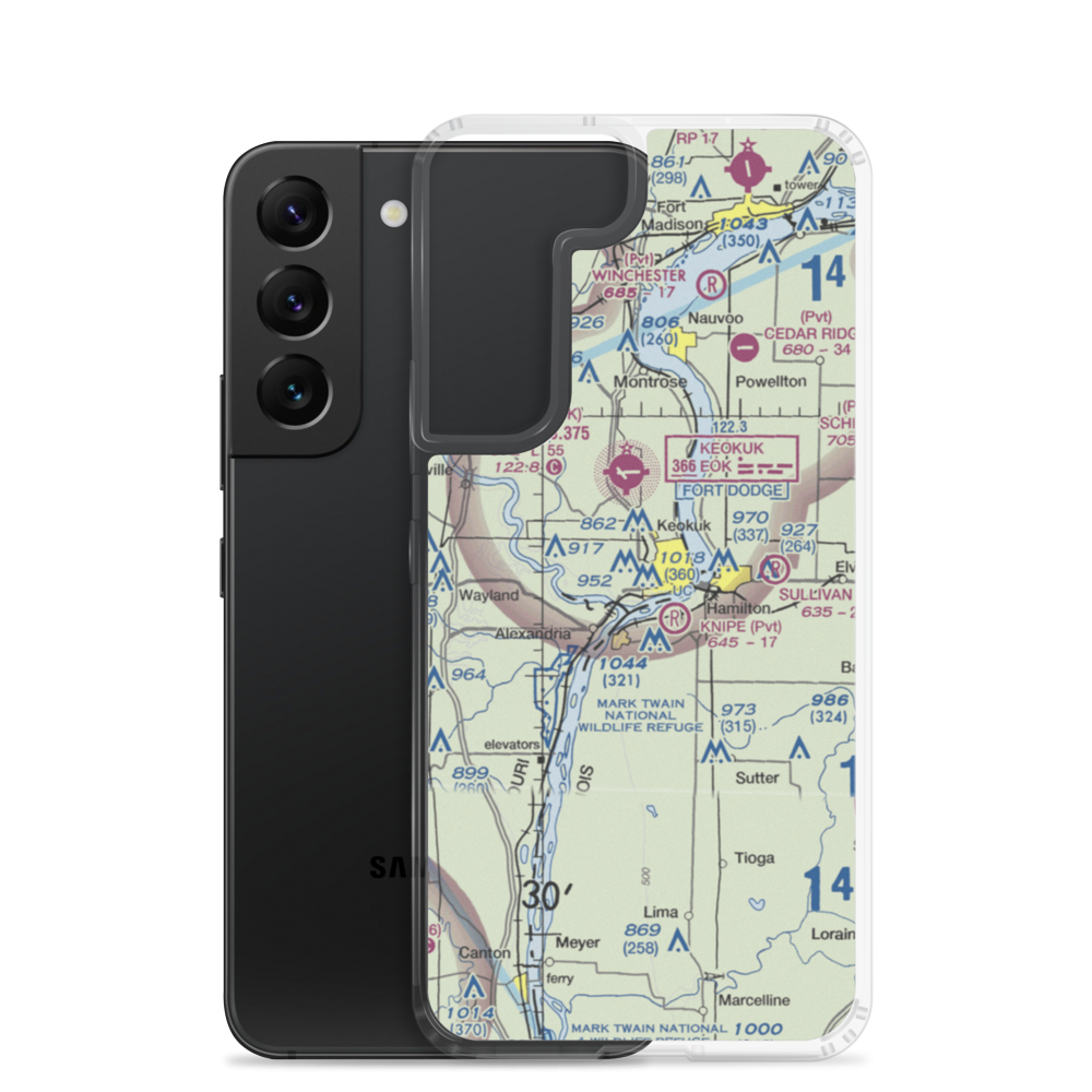 Bickel STOLport (IA59) VFR Sectional Samsung Case Samsung Galaxy S22 model shown