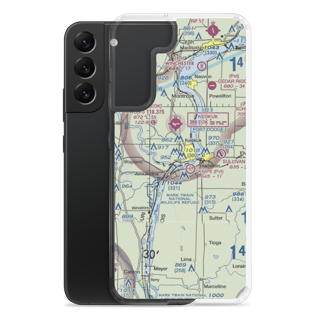 Bickel STOLport (IA59) VFR Sectional Samsung Case Samsung Galaxy S22 Plus model shown