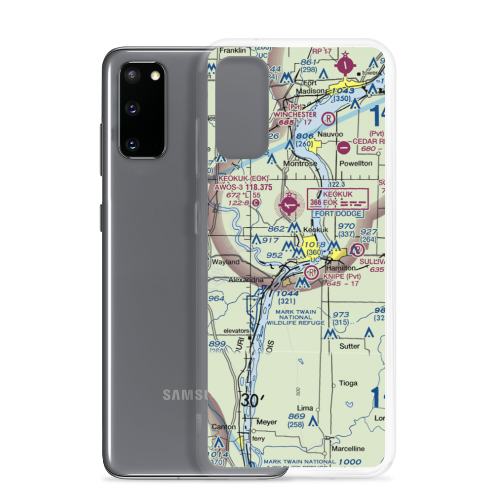 Bickel STOLport (IA59) VFR Sectional Samsung Case Samsung Galaxy S20 model shown