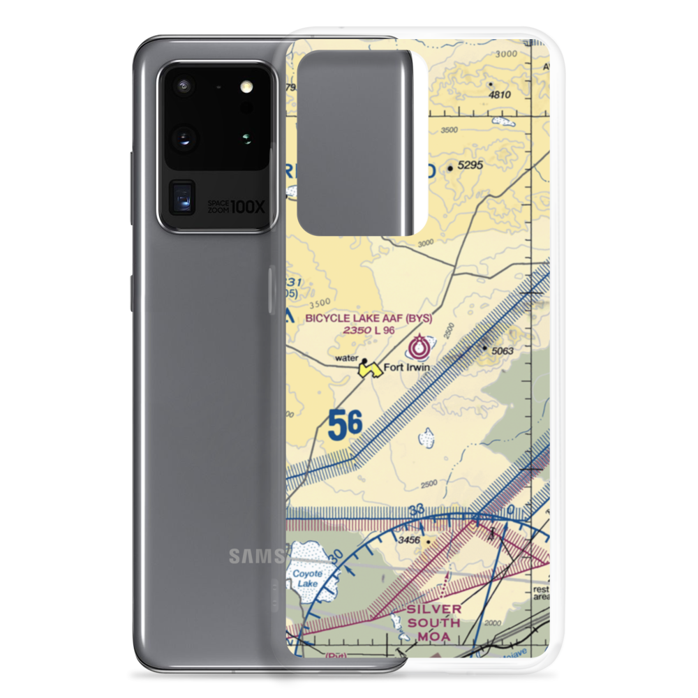 Bicycle Lake Army Air Field (BYS) VFR Sectional Samsung Case Samsung Galaxy S20 Ultra model shown