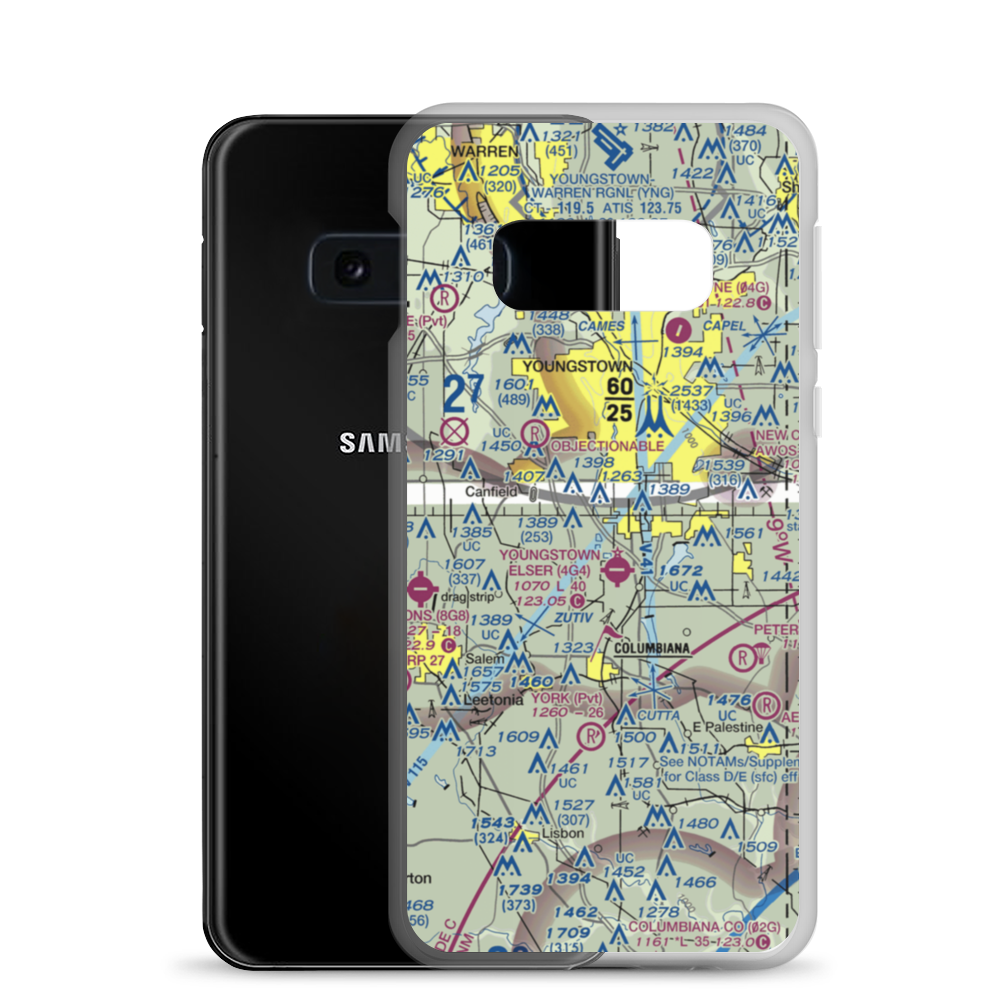 Bieber's Seaplane Base (OI76) VFR Sectional Samsung Case Samsung Galaxy S10e model shown