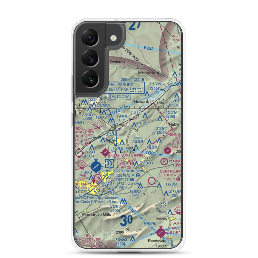 Bierly(Personal Use) Airport (01PN) VFR Sectional Samsung Case Samsung Galaxy S22 Plus model shown