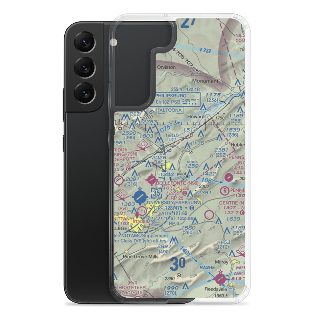 Bierly(Personal Use) Airport (01PN) VFR Sectional Samsung Case Samsung Galaxy S22 Plus model shown