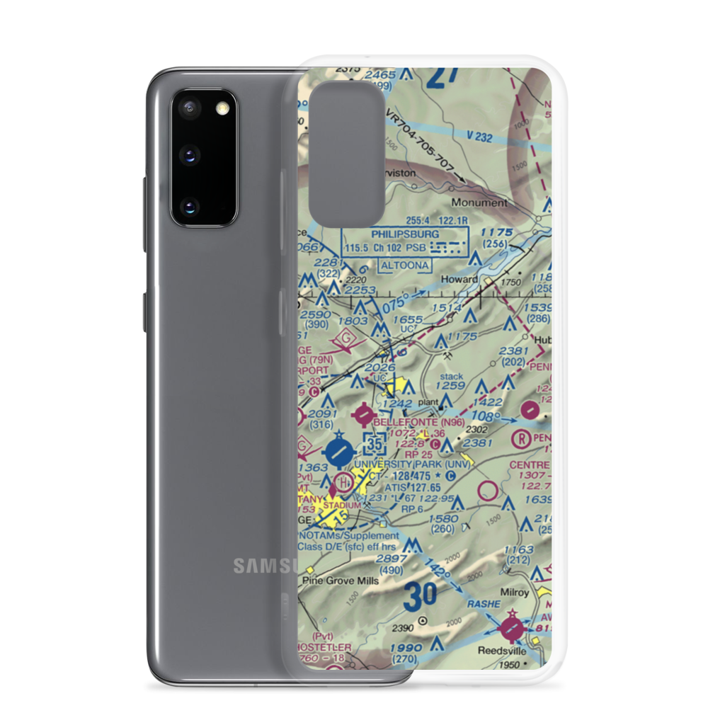 Bierly(Personal Use) Airport (01PN) VFR Sectional Samsung Case Samsung Galaxy S20 model shown