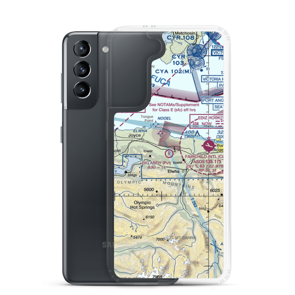 Big Andy Airport (7WA0) VFR Sectional Samsung Case Samsung Galaxy S21 model shown