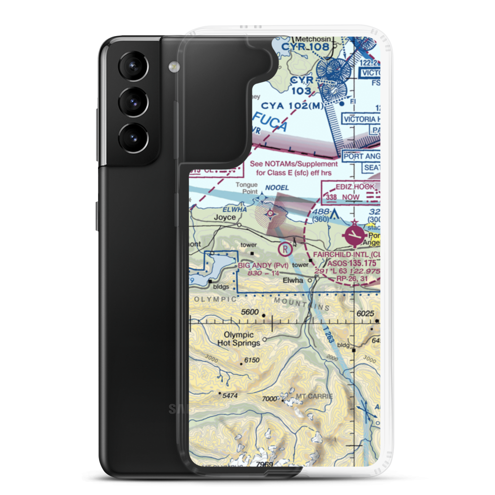 Big Andy Airport (7WA0) VFR Sectional Samsung Case Samsung Galaxy S21 Plus model shown