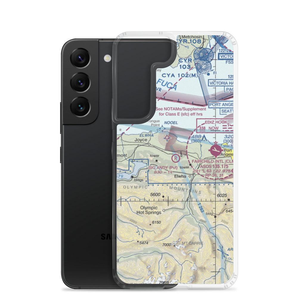 Big Andy Airport (7WA0) VFR Sectional Samsung Case Samsung Galaxy S22 model shown