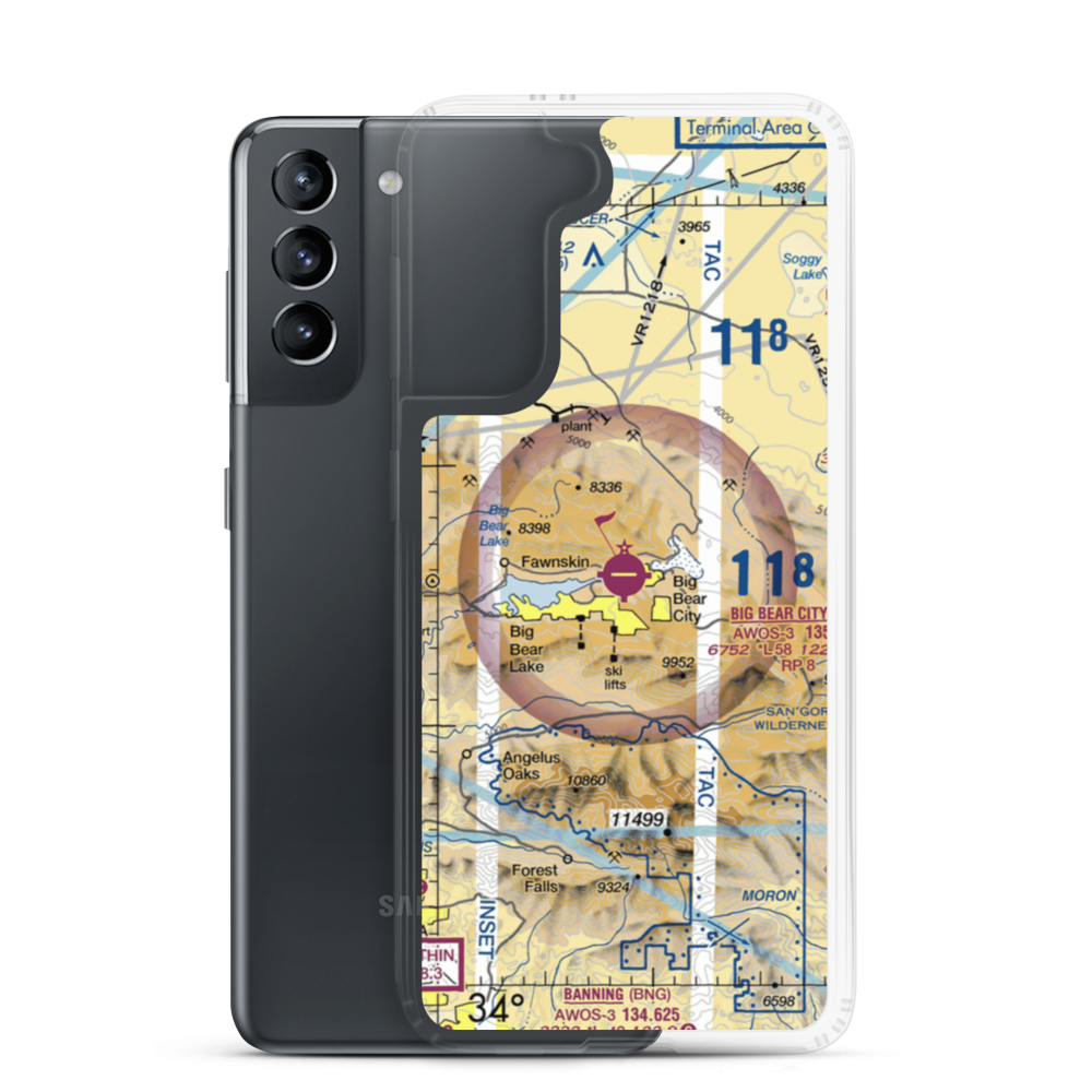 Big Bear City Airport (L35) VFR Sectional Samsung Case Samsung Galaxy S21 model shown
