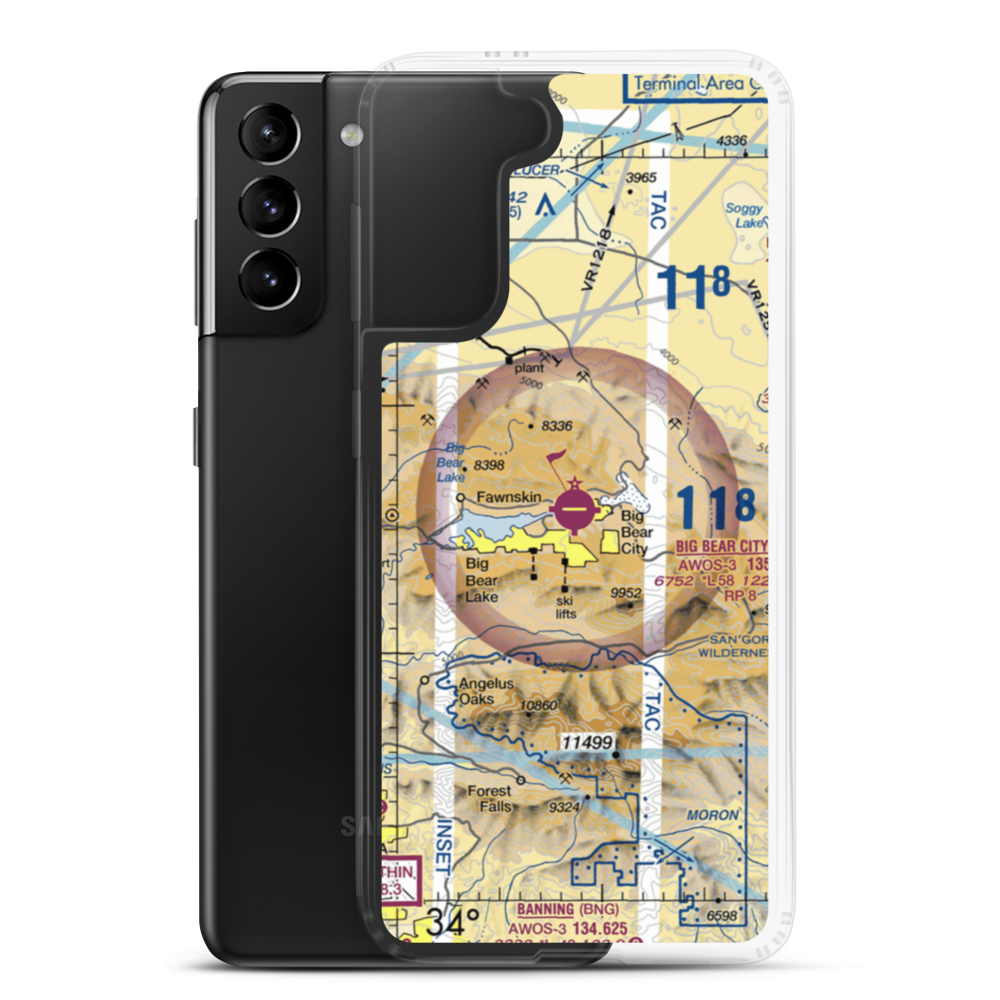 Big Bear City Airport (L35) VFR Sectional Samsung Case Samsung Galaxy S21 Plus model shown