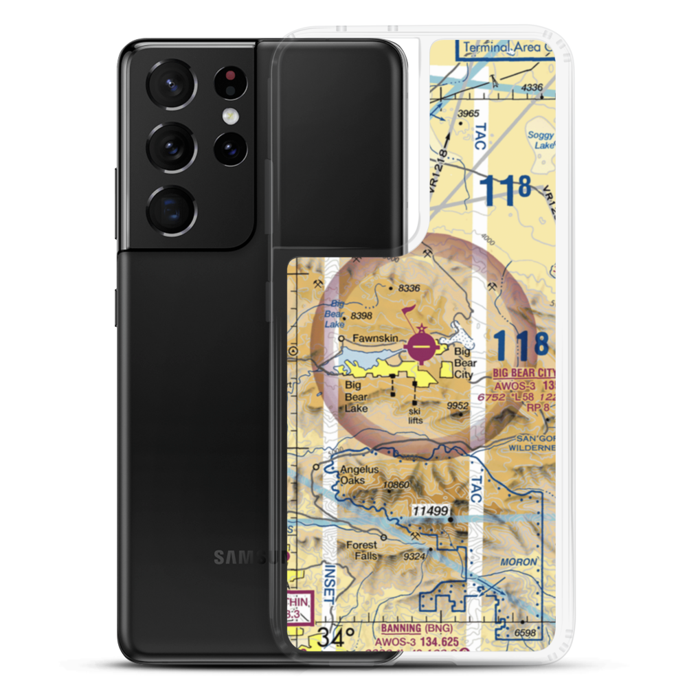 Big Bear City Airport (L35) VFR Sectional Samsung Case Samsung Galaxy S21 Ultra model shown