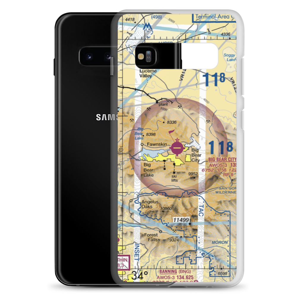 Big Bear City Airport (L35) VFR Sectional Samsung Case Samsung Galaxy S10+ model shown
