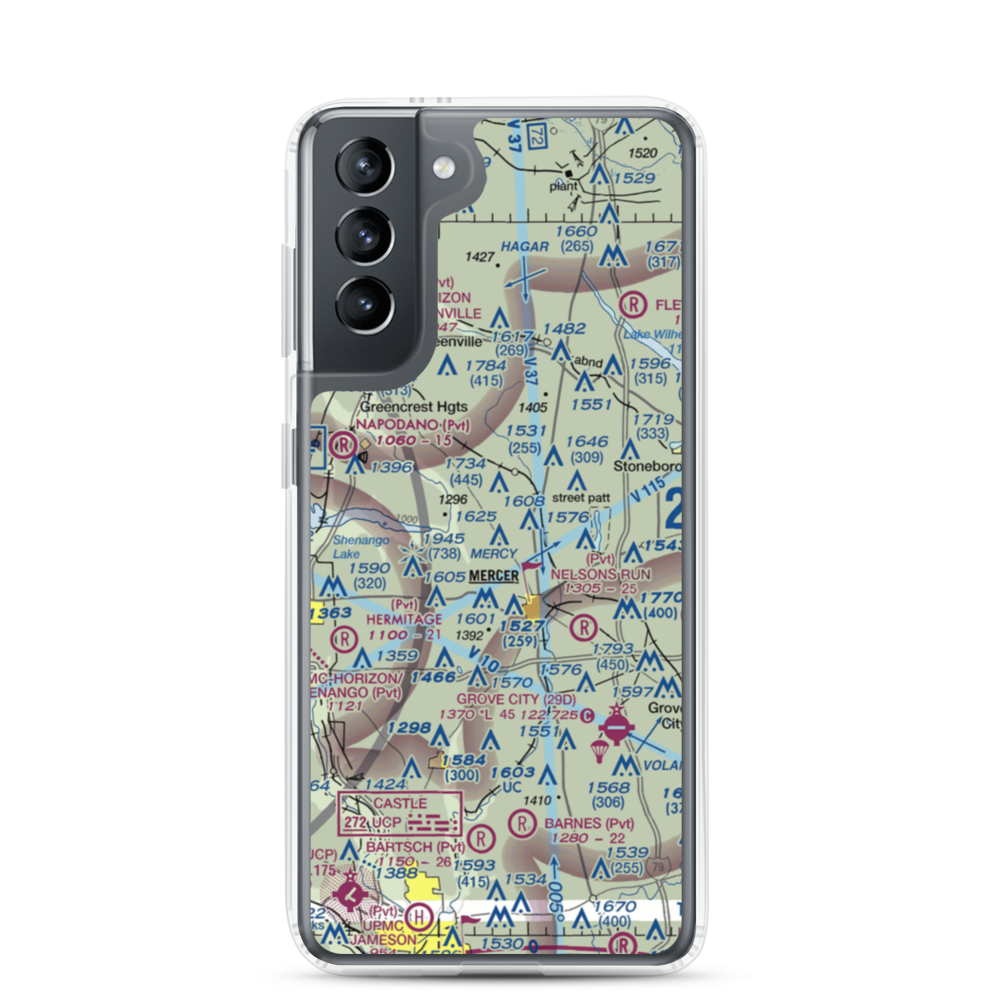 Big Bend Airport (US-0120) VFR Sectional Samsung Case Samsung Galaxy S21 model shown