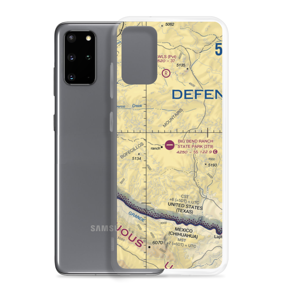 Big Bend Ranch State Park Airport (3T9) VFR Sectional Samsung Case Samsung Galaxy S20 Plus model shown