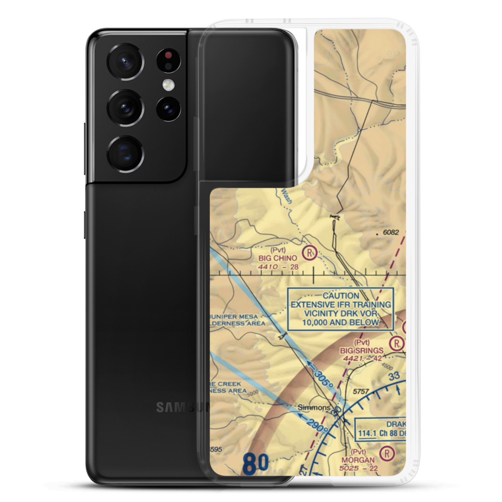 Big Chino Airstrip (AZ09) VFR Sectional Samsung Case Samsung Galaxy S21 Ultra model shown