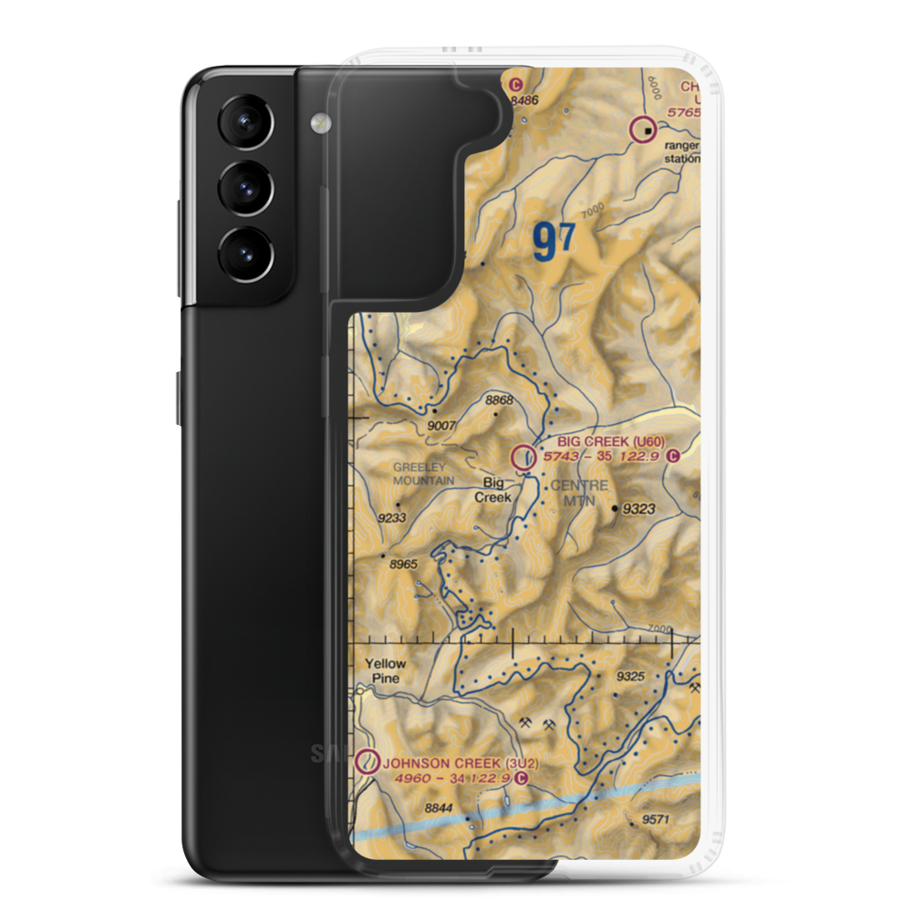 Big Creek Airport (U60) VFR Sectional Samsung Case Samsung Galaxy S21 Plus model shown