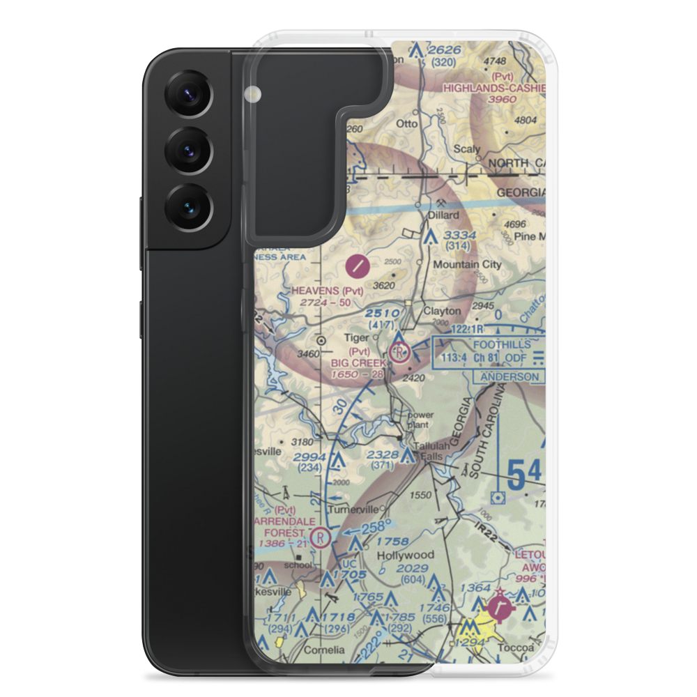 Big Creek Flying Ranch Airport (GA18) VFR Sectional Samsung Case Samsung Galaxy S22 Plus model shown