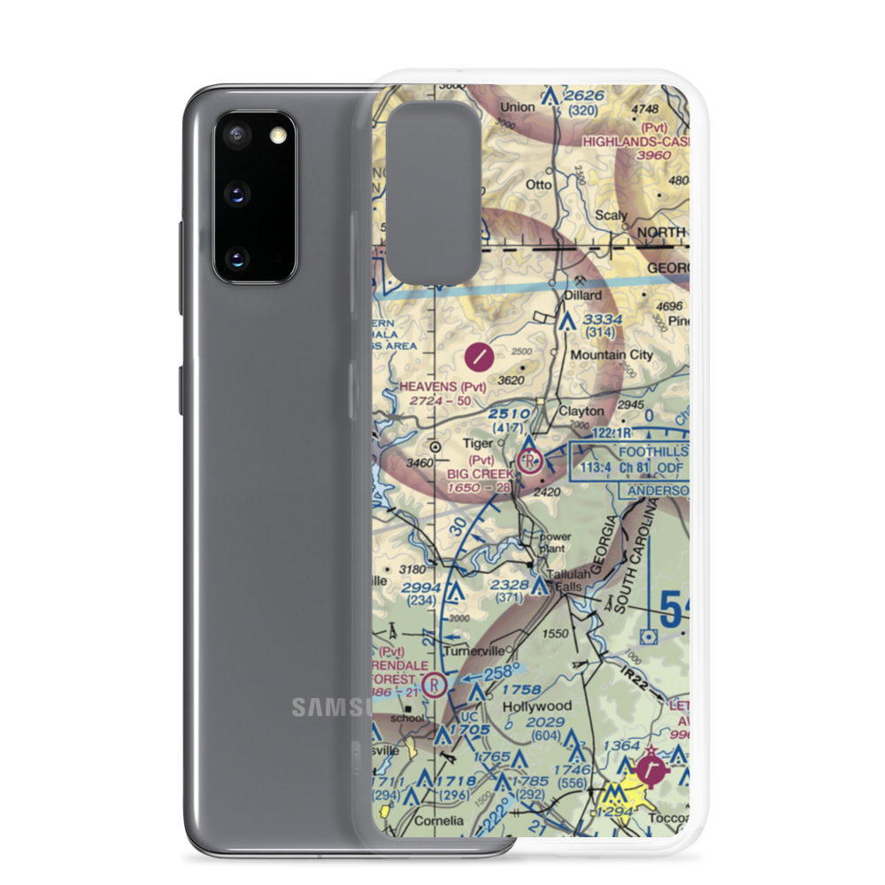 Big Creek Flying Ranch Airport (GA18) VFR Sectional Samsung Case Samsung Galaxy S20 model shown