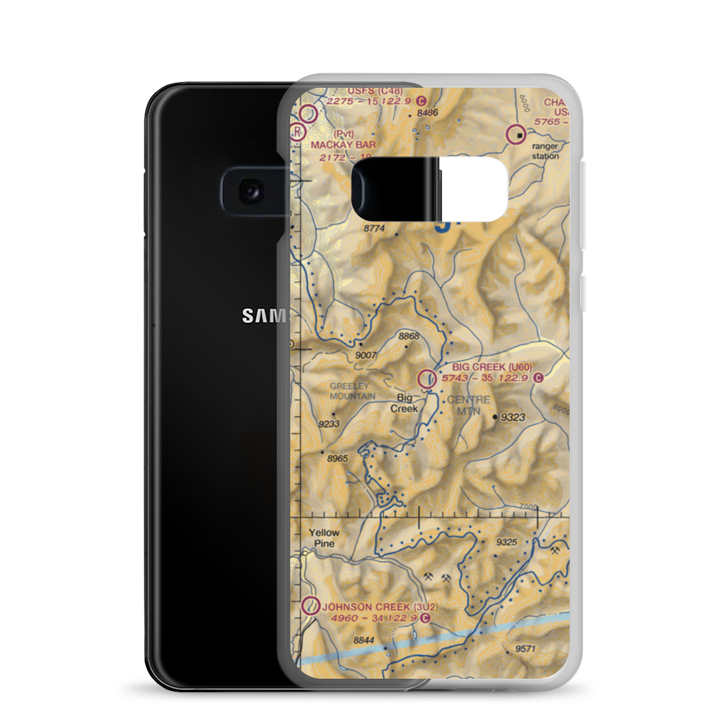 Big Creek Heliport (54U) VFR Sectional Samsung Case Samsung Galaxy S10e model shown