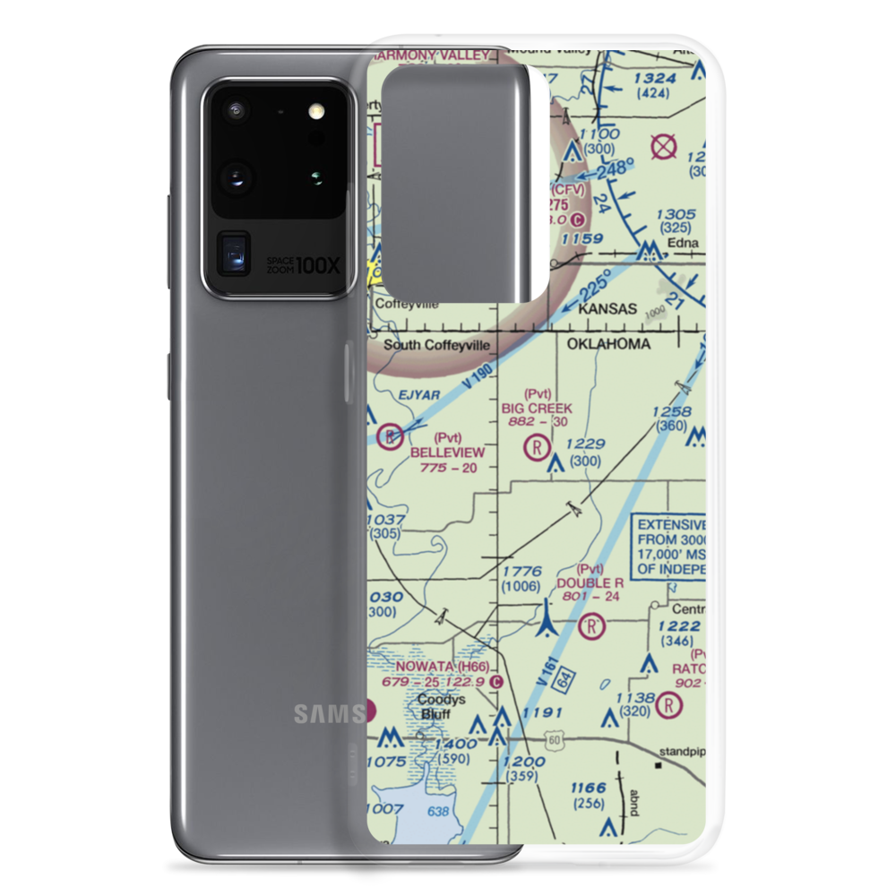 Big Creek Ranch Airstrip (OK88) VFR Sectional Samsung Case Samsung Galaxy S20 Ultra model shown