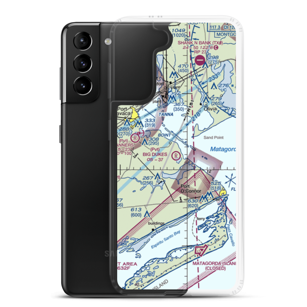 Big Duke's Place Airport (5TS9) VFR Sectional Samsung Case Samsung Galaxy S21 Plus model shown