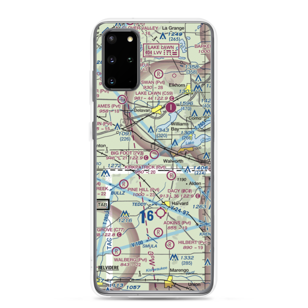 Big Foot Airfield (7V3) VFR Sectional Samsung Case Samsung Galaxy S20 Plus model shown