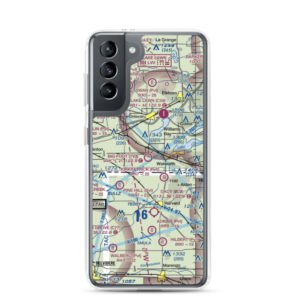 Big Foot Airfield (7V3) VFR Sectional Samsung Case Samsung Galaxy S21 model shown