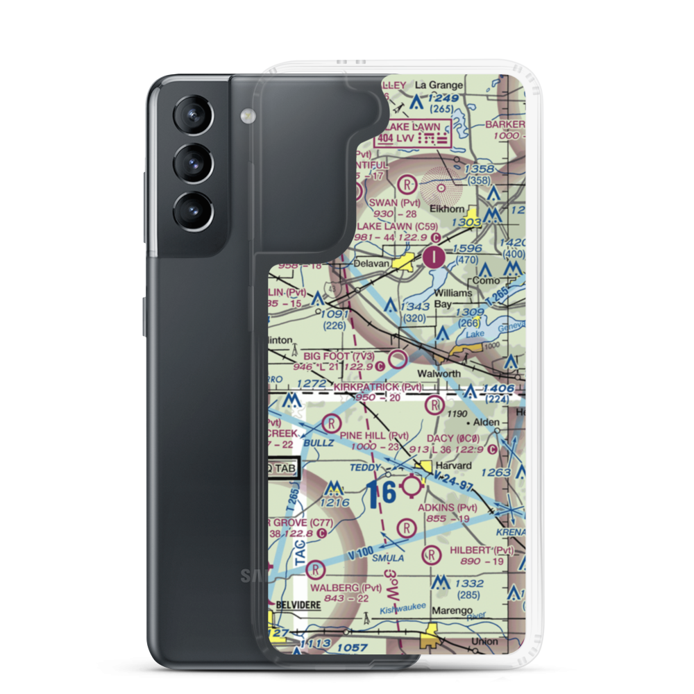 Big Foot Airfield (7V3) VFR Sectional Samsung Case Samsung Galaxy S21 model shown